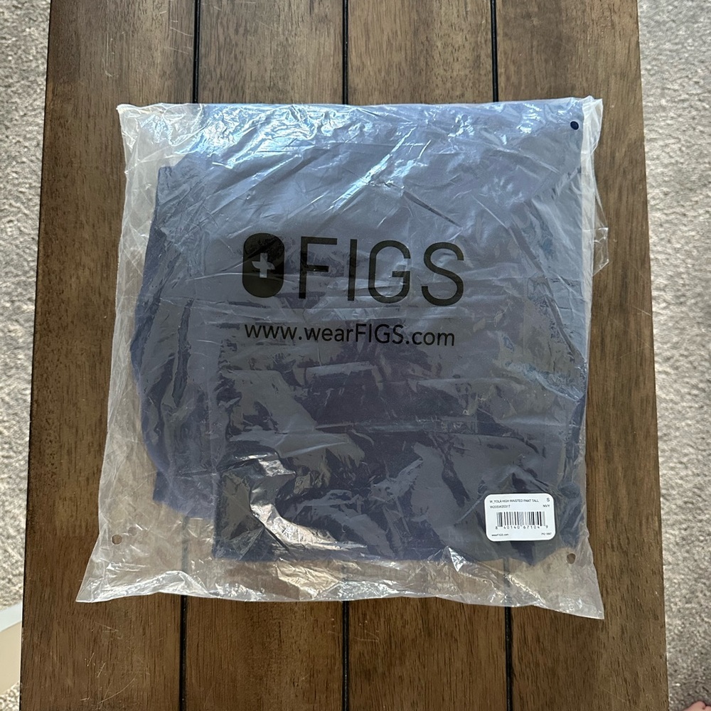 Figs small tall navy high waisted yola scrubs